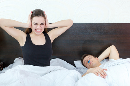 sleep apnea treatment with CPAP therapy woman, sleeping